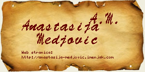 Anastasija Međović vizit kartica